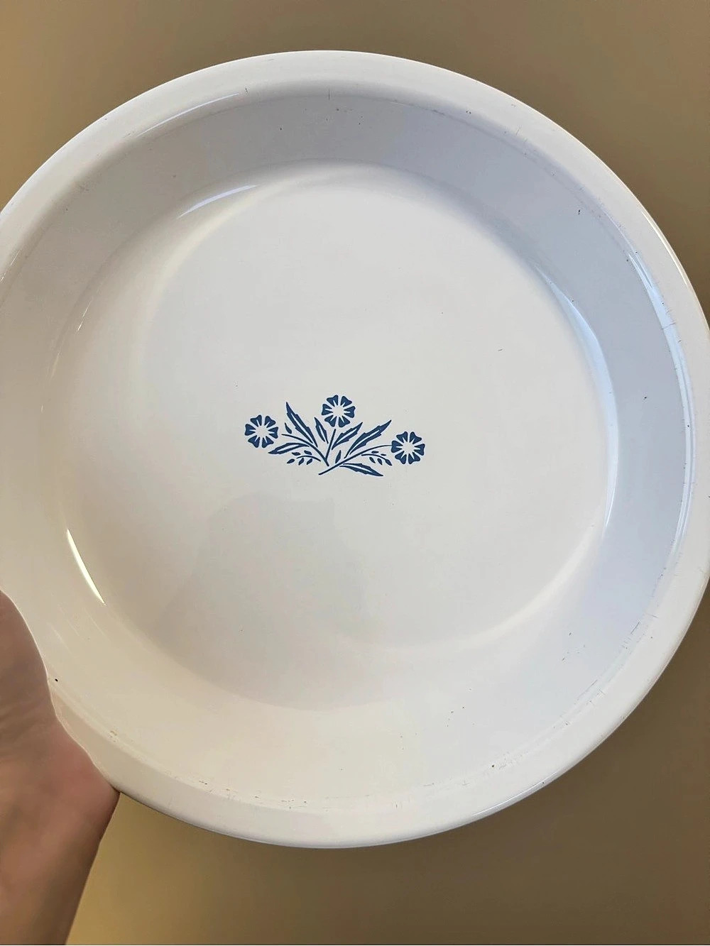 CORNINGWARE Vintage Blue Cornflower P-309-B 9" Pie Plate Made in Canada
